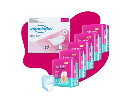 Balíček INDASEC Plus M a Sabanindas podložka 90x60