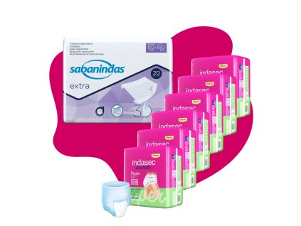 Balíček INDASEC Super M a Sabanindas podložka 80x180