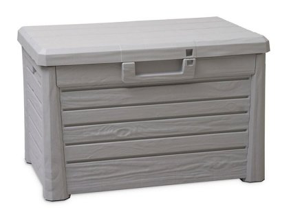 Zahradní úložný box na nářadí a polstry FLORIDA 120 L - barva šedá