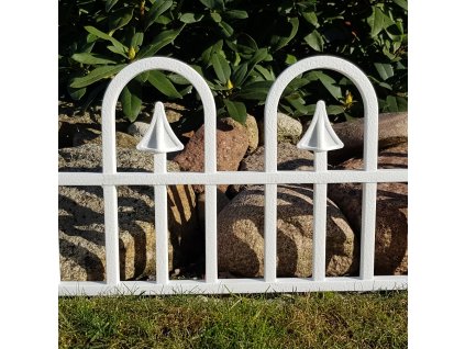 Zahradní plůtek, plast - imitace kovaný plot 2,3 m - barva bílá