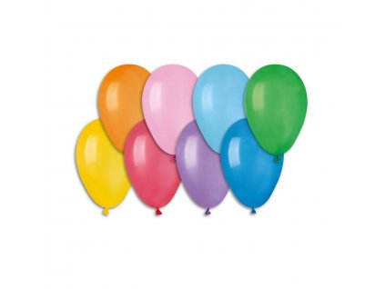 Balónky pastel, 19 cm, 10 ks v balení, mix barev