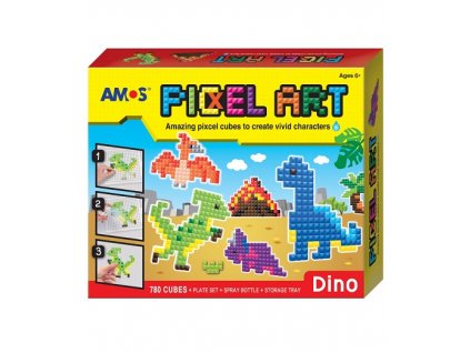 Korálková sada bez žehlení PIXCEL Dino 24x20 cm