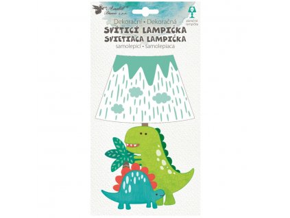 Lampička samolepicí svítící LED dinosaurus 19 cm