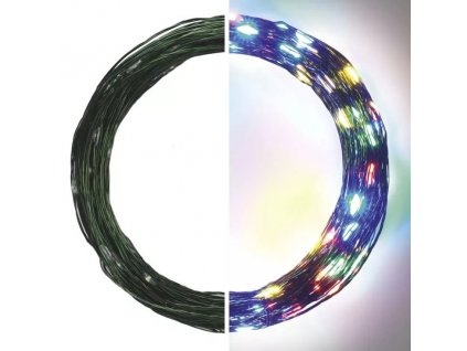 Osvětlení nano zelené 15 m - 150 LED multicolor + 5m přívodní kabel + časovač