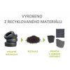 Zahradní gumový obrubník BRICKS STONES 1,2 m, výška 15 cm - barva hnědá