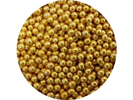 Cukrový posyp perly zlaté (Variant 100g 4,5mm)