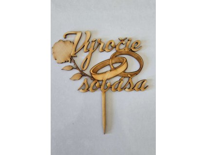 Drevený zápich Výročie sobáša (Variant Prírodná)