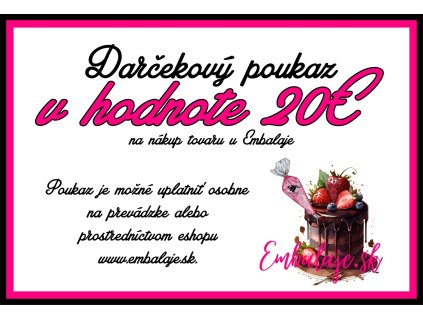 Darčekový poukaz (Variant 20€)