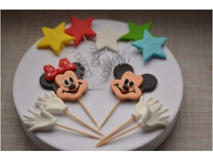 Cukrová dekorácia set Minnie+Mickey zápich