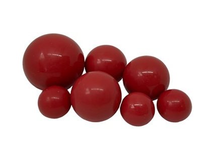 Čokoládové gule červené/7ks