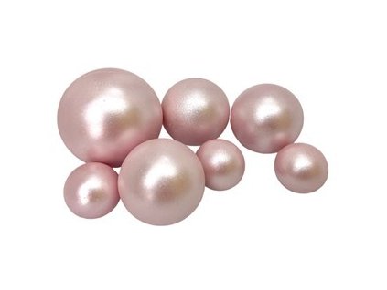 Čokoládové gule ružové perleťové/7ks