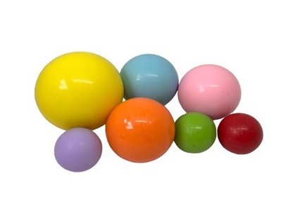 Čokoládové gule farebné/7ks