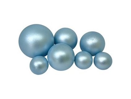 Čokoládové gule svetlomodrá perleť/7ks
