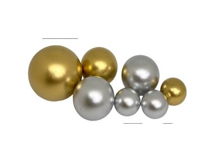Čokoládové gule zlaté+strieborné/7ks