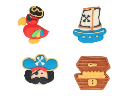 Sada cukrových dekorácií Wilton Piráti a papagáje/8 ks