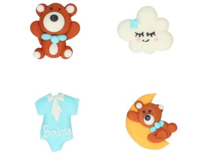 Cukrové dekorácie Wilton Baby Biss modrá sada/8ks