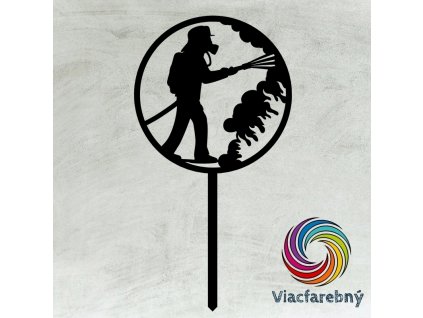 Hasič čierny zápich z bioplastu