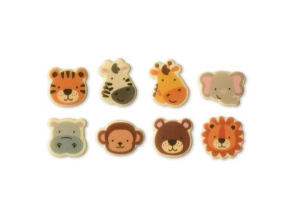 Čokoládové ozdoby Safari zvieratká 8ks