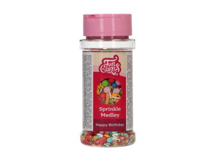 Cukrový posyp FunCakes Sprinkle Medley - Happy Birthday 65g