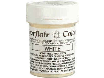 Farba Sugarflair na čokoládu 35g biela