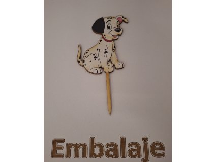 Drevený zápich Bodkovaný Pes (maľovaný)