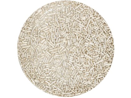 Cukrový posyp FunCakes STRANDS 80g strieborný