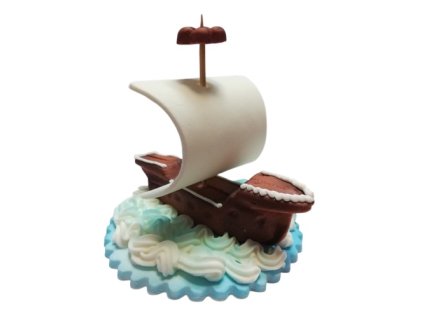 Cukrová dekorácia plachetnica