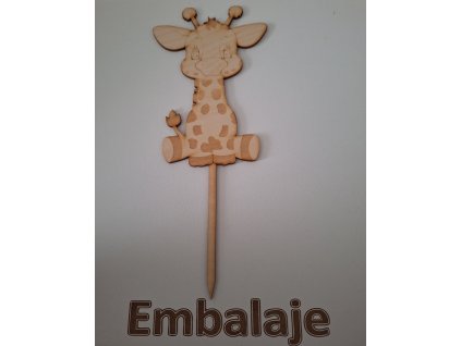 Drevený zápich Žirafa