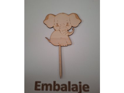 Drevený zápich Slon