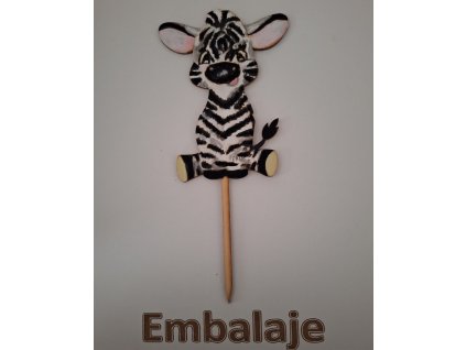 Drevený zápich Zebra (malovaný)