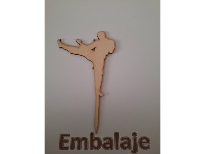 Drevený zápich Muž, Karate