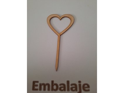 Drevený zápich Srdce