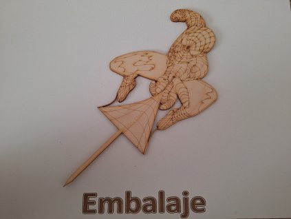 Drevený zápich Spiderman