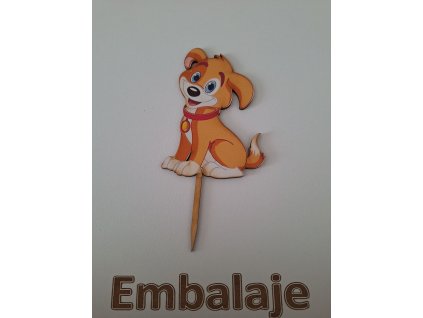 Drevený zápich maľovaný Pes