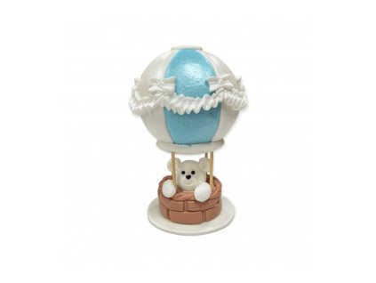 Cukrová dekorácia Macko s balónom (Variant Modrý)