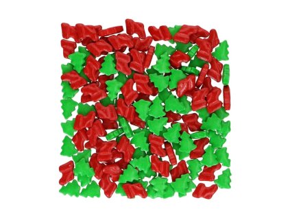 Cukrový posyp Wilton vianočné stromčeky a ponožky 3D 56g