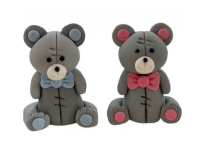 Cukrová dekorácia macko 9cm (Variant Modré labky)