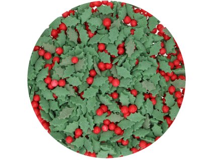 Cukrový posyp FunCakes Holly Mix 55 g