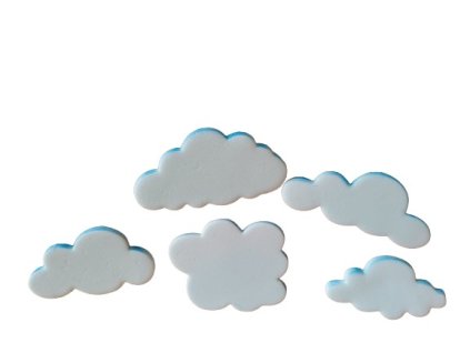 Cukrová dekorácia obláčiky SET 5ks