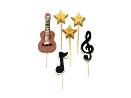 Cukrová dekorácia hudobné nástroje