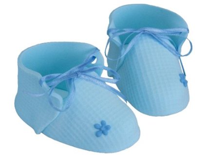 Cukrová dekorácia topánočky modré