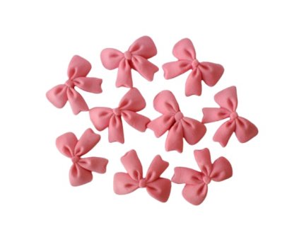 Cukrová dekorácia mašličky 9ks (Variant Ružová)