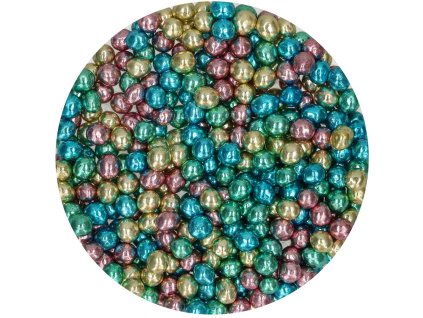 Čokoládový posyp FunCakes perly metalic harlekýn 60g