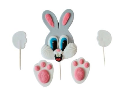 Cukrová dekorácia ZAJAC sada