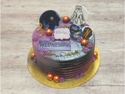 Cukrová dekorácia Wednesday set zápichov