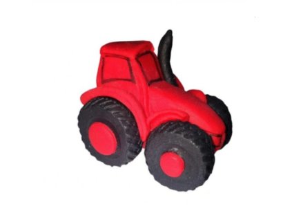 Cukrová dekorácia traktor červený