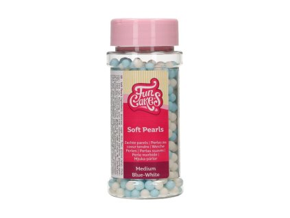 Posyp FunCakes perly "soft medium" 60g (Variant 1ks Modro-biele)