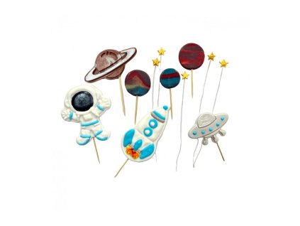 Cukrová dekorácia SET vesmír