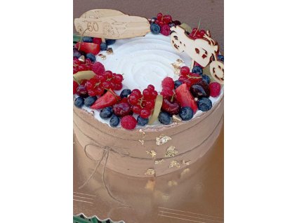 Auto s číslom - drevený zápich