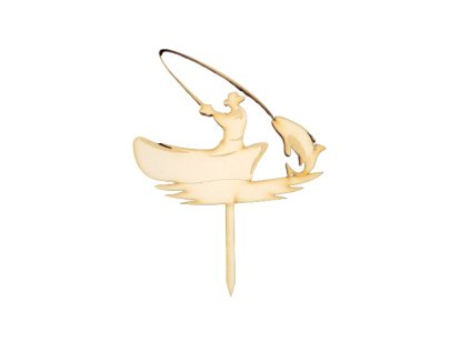 Rybár - drevený zápich